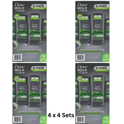 Dove Men+Care Antiperspirant Deodorant, Extra Fresh 72h Protect (2.7 oz., 16 pc)