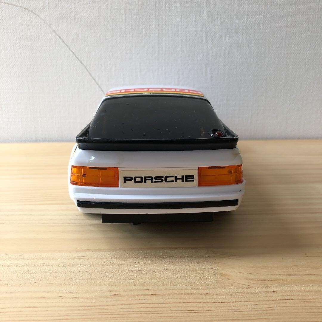 Vintage 1980's Taiyo Japan R/C White Porsche 924 Carrera GT w/Box