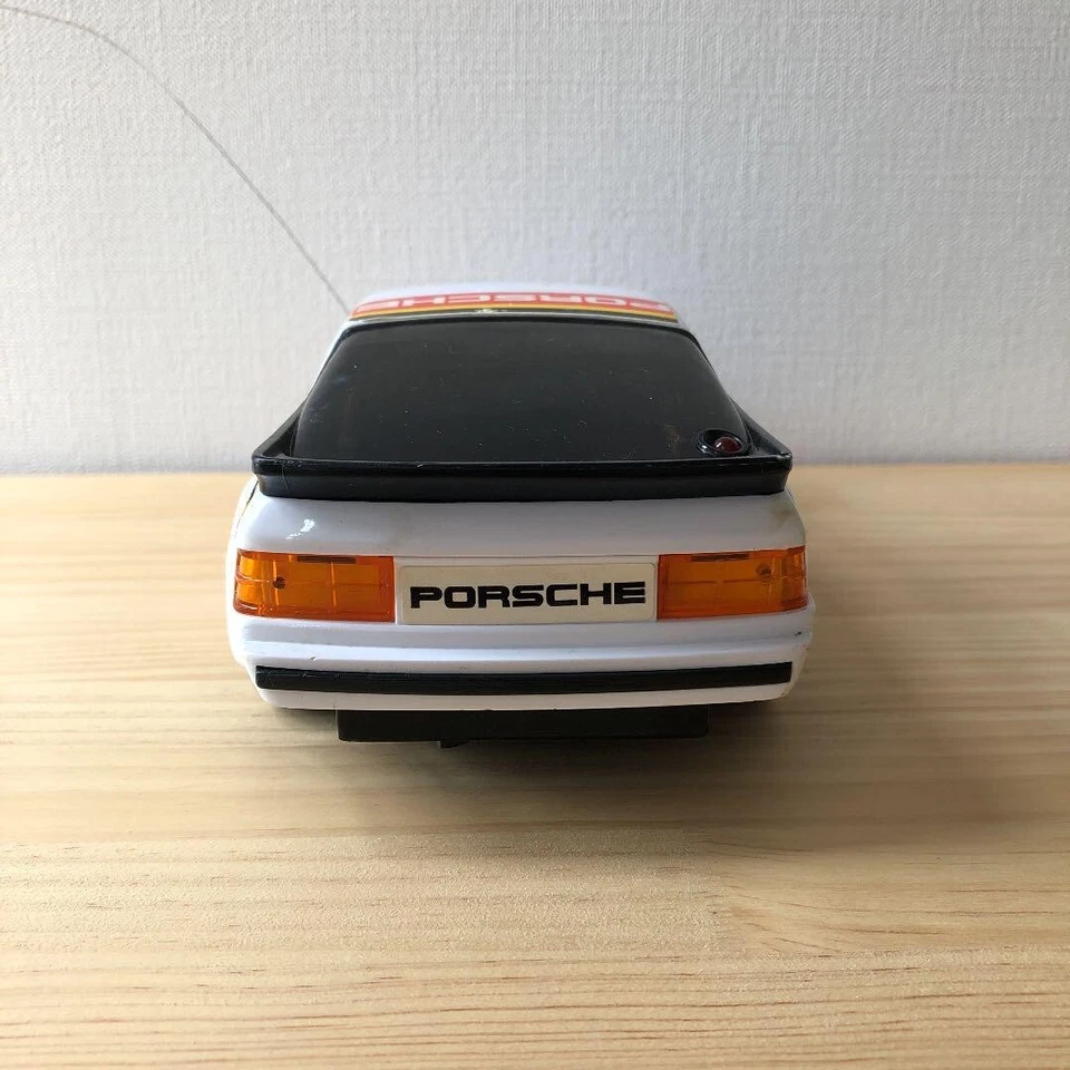 Vintage 1980's Taiyo Japan R/C White Porsche 924 Carrera GT w/Box 1/14 scale - Image 4 of 4