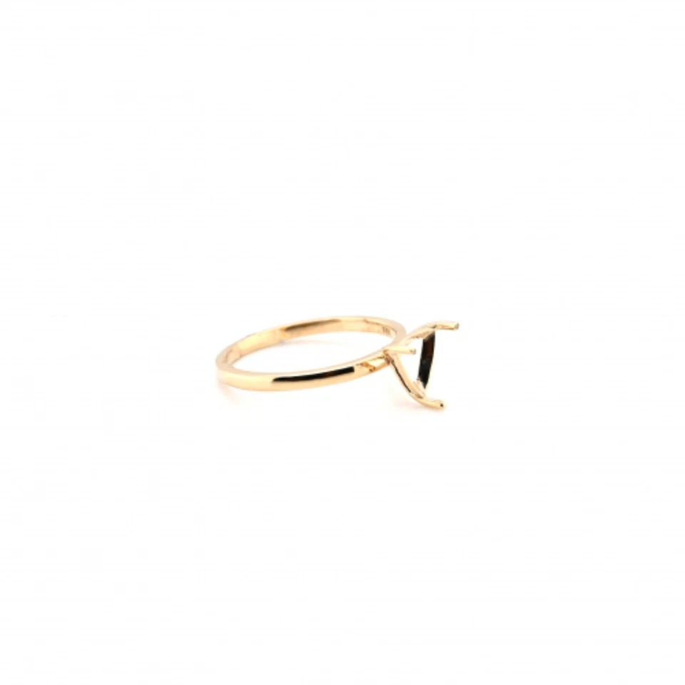 Ring Semi Mount Trillion 7x7mm In 14k Yellow Gold, Solitaire Ring (52269) - Image 2 of 4