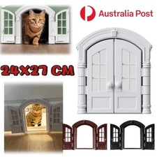 Pet Double Door Lockable Cat Dog Gate Security Screen Scalable Locking Cat Dog