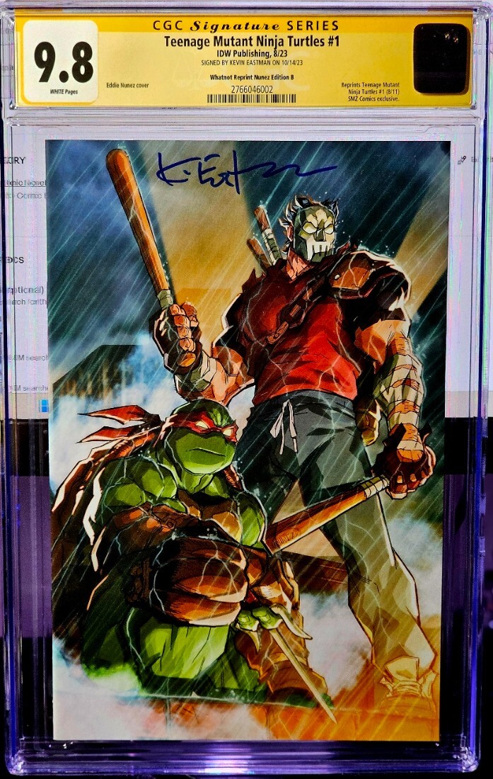 TMNT 1 Raphael NYCC EDDIE NUNEZ VIRGIN VARIANT CGC 9.8 Signed by