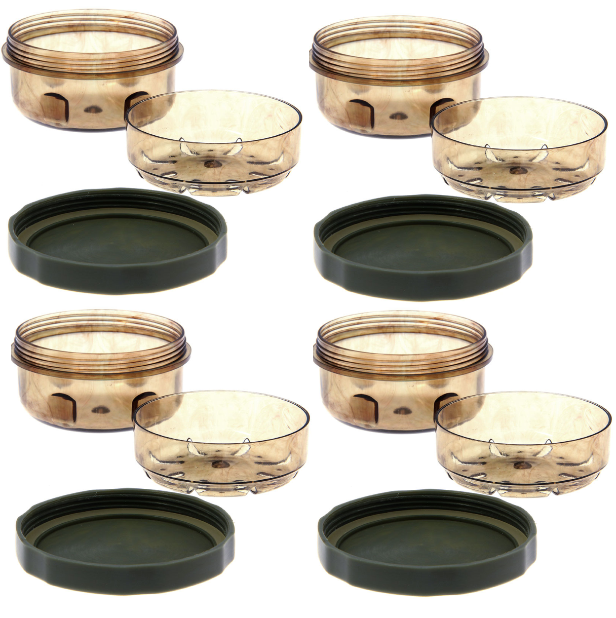 NGT Glug Pots Small Deluxe Carp Fishing for Pop Ups Hookbaits Boilies Bait x 4