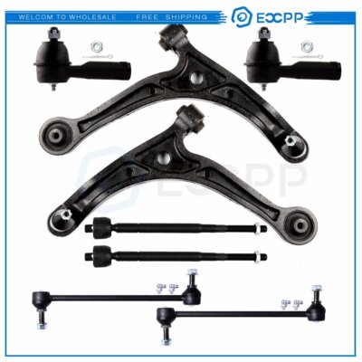ECCPP Fits 2002-2004 Honda Odyssey 8Pc Front Control Arms Tie Rods Sway Bar Link