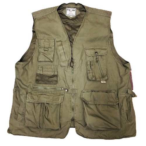 Fox Fire Safari Outdoor Men Grey Vest Photography Fishing Hunting Size 2X - Picture 1 of 11