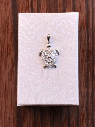 925 Sterling Silver Cz Sea Turtle Pendant Women Kids 18mm(0.71")/24mm(0.94") - 第 8/9 張圖片