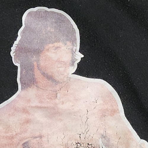 Rambo VHS PROMO anni 80 raro girocollo uomo taglia L nero sangue sport II vintage - Foto 6 di 14