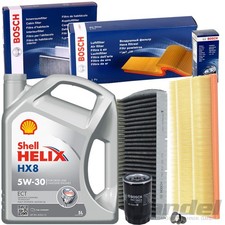 BOSCH FILTERSET+SHELL 5W30 ÖL passend für AUDI A3 8L VW BORA GOLF 4 BEETLE 1C TT