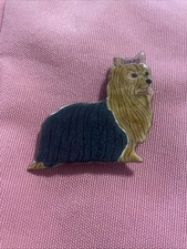 Elvie Zell Yorkshire Terrier Pin Brooch Great Condition Signed Rare P163