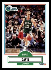 1990 Fleer Brad Davis #40 Dallas Mavericks