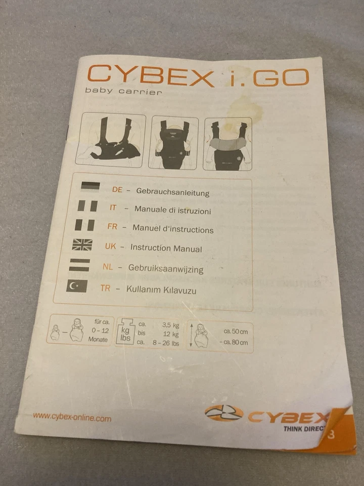 CYBEX i. GO Babytrage, Bauchtrage, Click, Orange, von Geburt bis ca. 1 Jahr - Bild 3 von 4