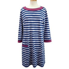 Cabana Life Striped Dress Cover Up Beach Resort Wear Pocket Size XL Stretch
