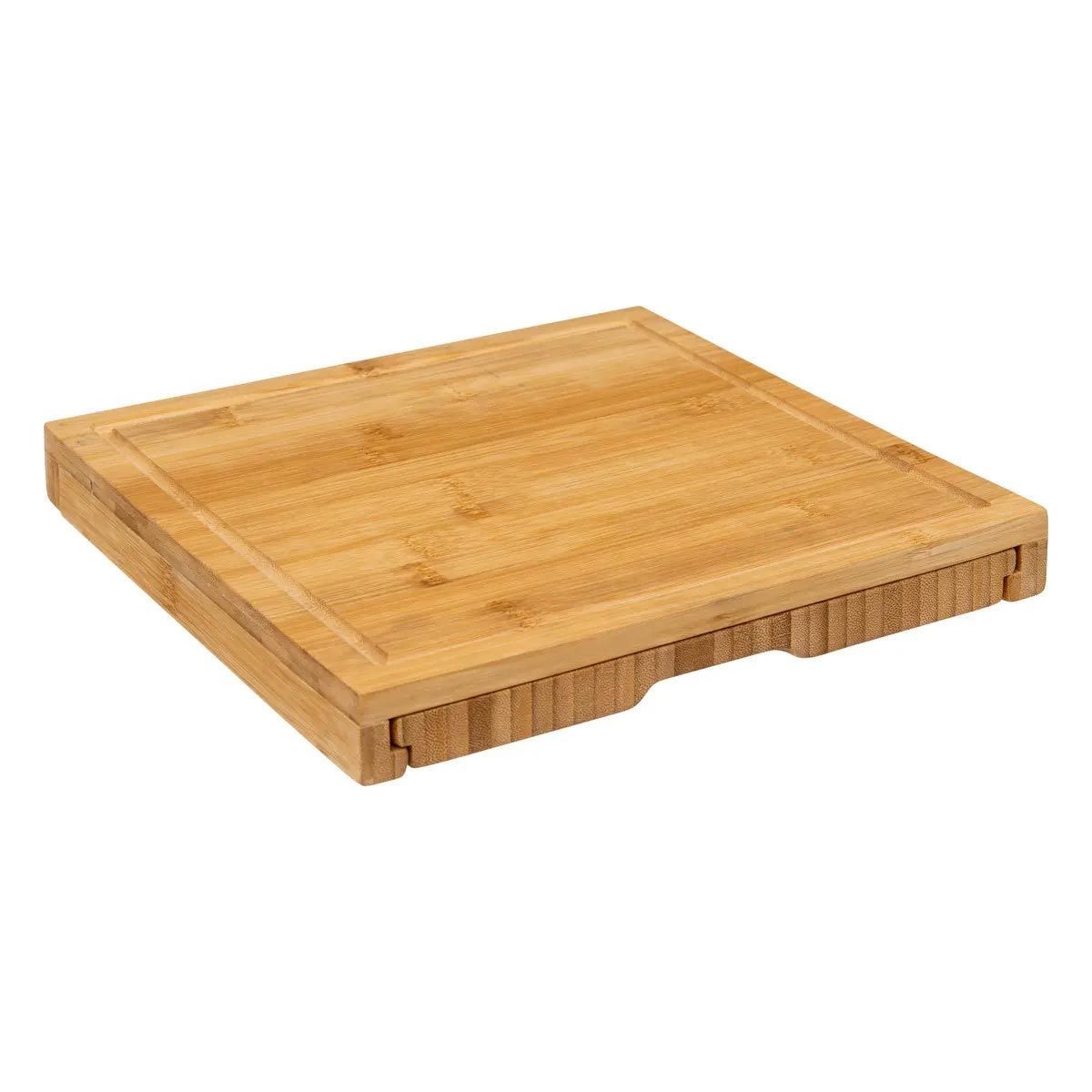 Service à fromage 5 pièces bambou 30cm naturel plateau de découpe rond