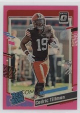 2023 Panini Donruss Optic Rated Rookie Pink Prizm Cedric Tillman #224 1k9t