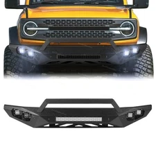 Steel Front Bumper w/Led Lights fit for Ford Bronco 2021 2022 2023 2024 2025