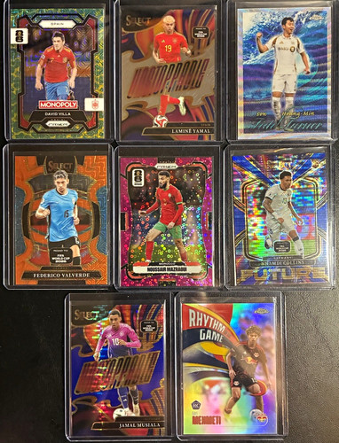 Panini Prizm/Select & Topps Chrome Soccer 8-Card Lot Yamal Villa