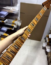 20 fret abalone inlay Roasted flame maple J BASS guitar neck part 34inch Matte