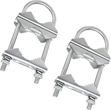 Abrazadera de mástil de antena doble, kit de soporte de montaje de antena bloque de mandíbula en V con pernos en U