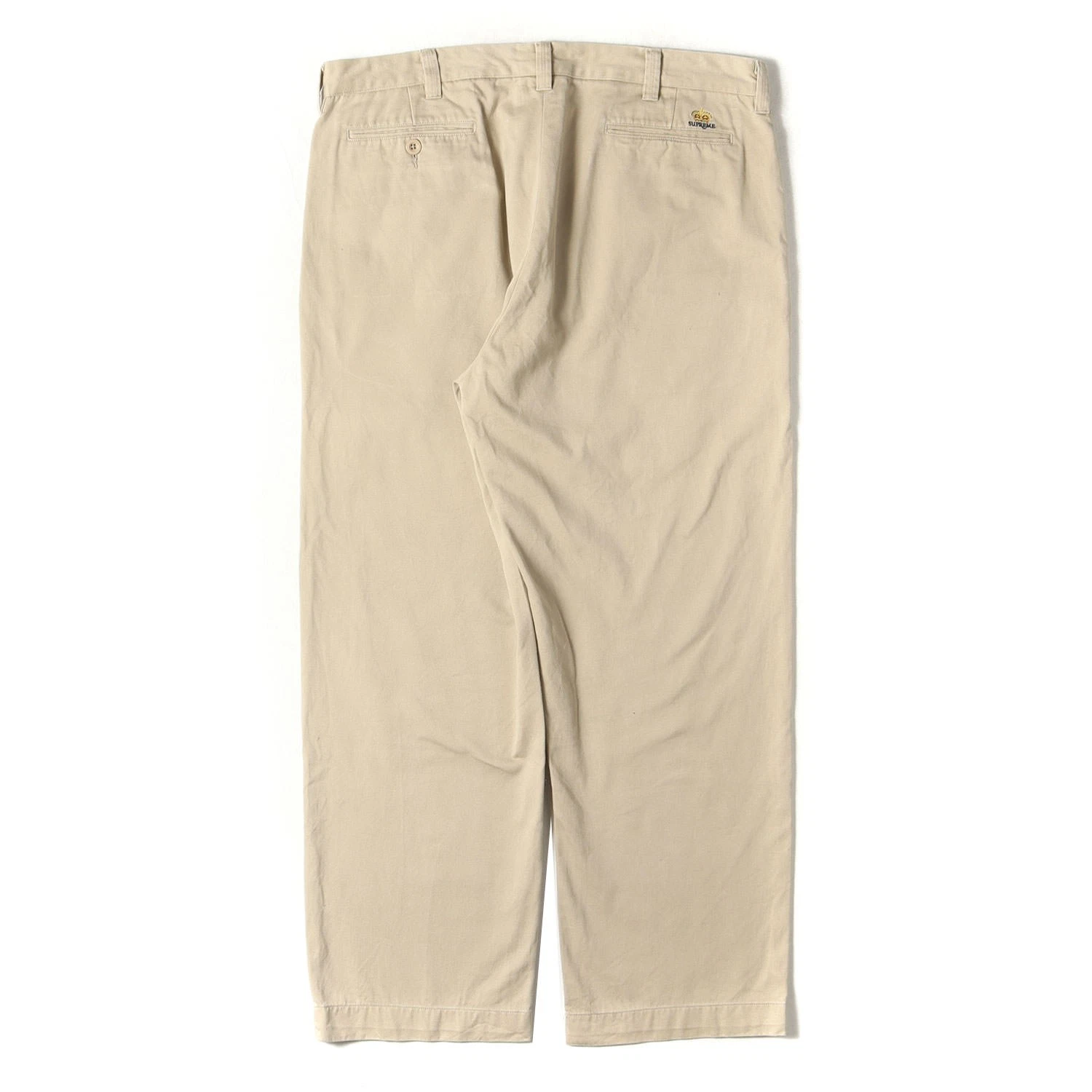 Pantalon chino kaki Supreme Crown taille 36 coton occasion