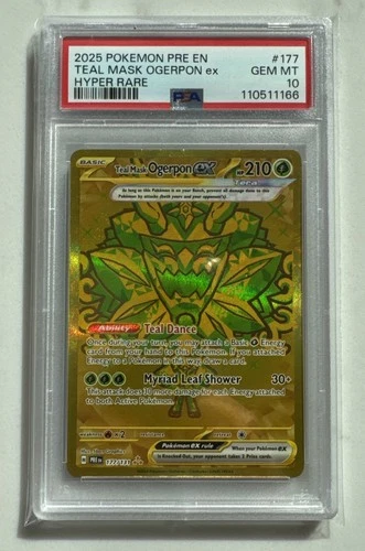 Teal Mask Ogerpon EX Pokemon TCG Prismatic Evolutions Hyper Rare #177/131 PSA 10