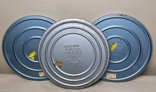 3x Lot 7” 8mm Metal Film Reels w/ Canisters 2 Empty 1 Mystery Content 400ft Cans