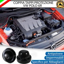 COPPIA TAPPO COPRIFARO CUFFIA IN GOMMA VW POLO 6R 6C ABBAGLIANTI PER KIT LED