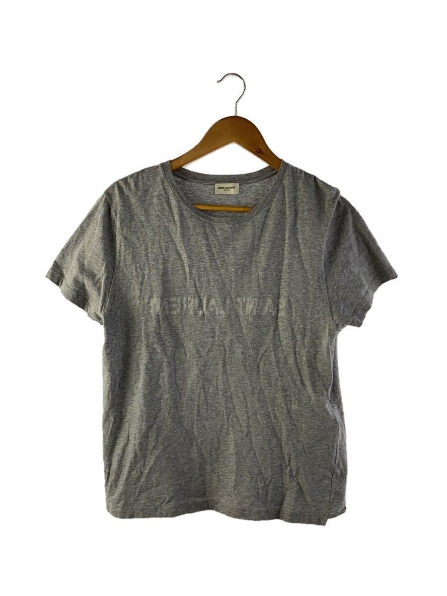 SAINT LAURENT T SHIRT REVERSE L COTONE Grigio Y37BN1466 Usata