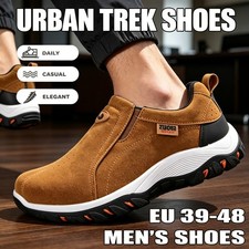Athletic Outdoor Sports Sneakers, Men's Slip-On Loafer Casual Walking Shoes