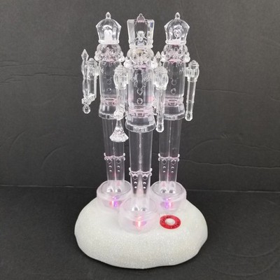 Cracker Barrel Treetops Glisten LED Light Up & Musical Nutcrackers in Box