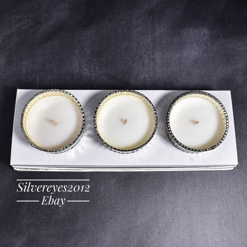 The White Company Winter Set Of 3 Votive Mercury Candles NEW - Picture 10 of 12