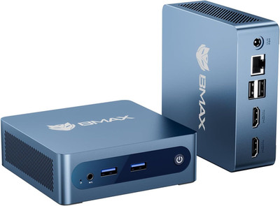 BMAX Mini PC Intel Celeron J3355 Mit Win 11 Home, 6GB LPDDR3 + 128GB Emmc Mini D