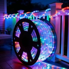100Ft LED Rope Lights, Cuttable  Connectable Outdoor String Lights Waterproo...
