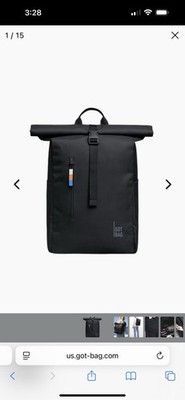 Got Bag Rolltop Backpack Water Resistant Laptop Backpack In black