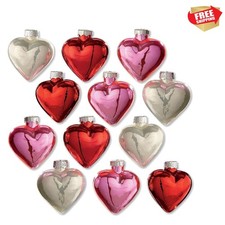 Shiny Glass Hearts Blown Glass Valentine  s Day Ornaments - Handcrafted Hangin...