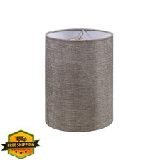 Aspen Creative 8" Stone Grey Gold Drum Lamp Shade Spider Cone