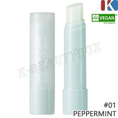 NATURE REPUBLIC Essential Lip Balm 4,2g #01 Peppermint Vegan Lip Balm K-Beauty