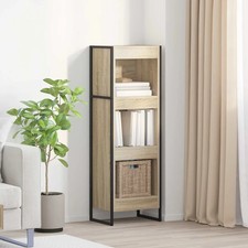 WALPLUS Book Cabinet Sonoma 40x30x121 cm Engineered Wood Storage Unit