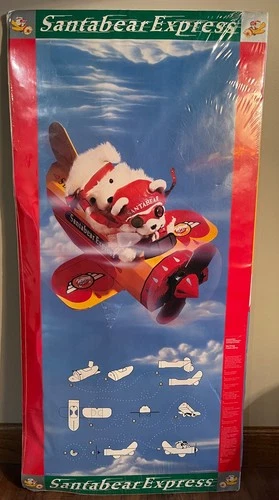 1987 Vtg Santa Bear Express 3ft Plane -- original packaging