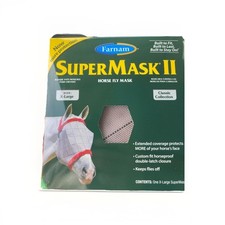 SuperMask II Fly Mask without EarsX-Large 1 Count By Farnam Navy Blue/gray