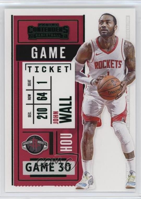 2020-21 Panini Contenders Game Ticket Green John Wall #53 c4h