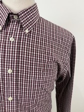 BROOKS BROTHERS 1818 Regent Men's Non Iron Gingham Check Dress Shirt Sz Large L