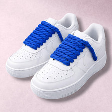 Schn&uuml;rsenkel Seil Sneaker rund klobig blau 10mm 120cm