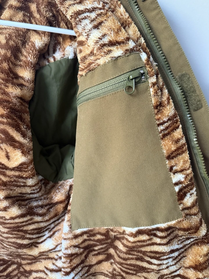 Helly Hansen Women’s Winter Canvas Coat Jacket Full Zip Tiger Print Size Small - Изображение 4 из 4