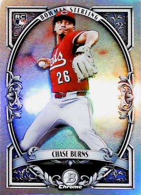 2026 BOWMAN STERLING  CHROME REFRACTOR #BST-10 CHASE BURNS CINCINNATI REDS