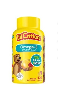 L'il Critters Omega-3 DHA Brain & Eyes - 120 Gummies ( 08/2026 )