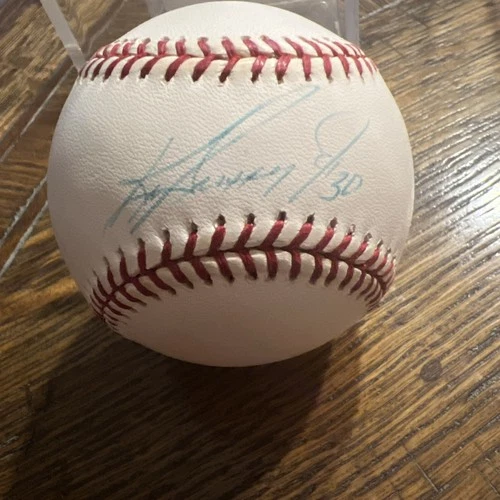KEN GRIFFEY, JR. Signed OAL Baseball Inscribed #30 Cincinnati Reds AUTO HOF