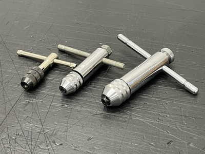 Umschaltbarer T-Griff T-Bar Ratsche Gewinde Gewinde Gewindebohrer Schraubenschlüssel Set Konvolut