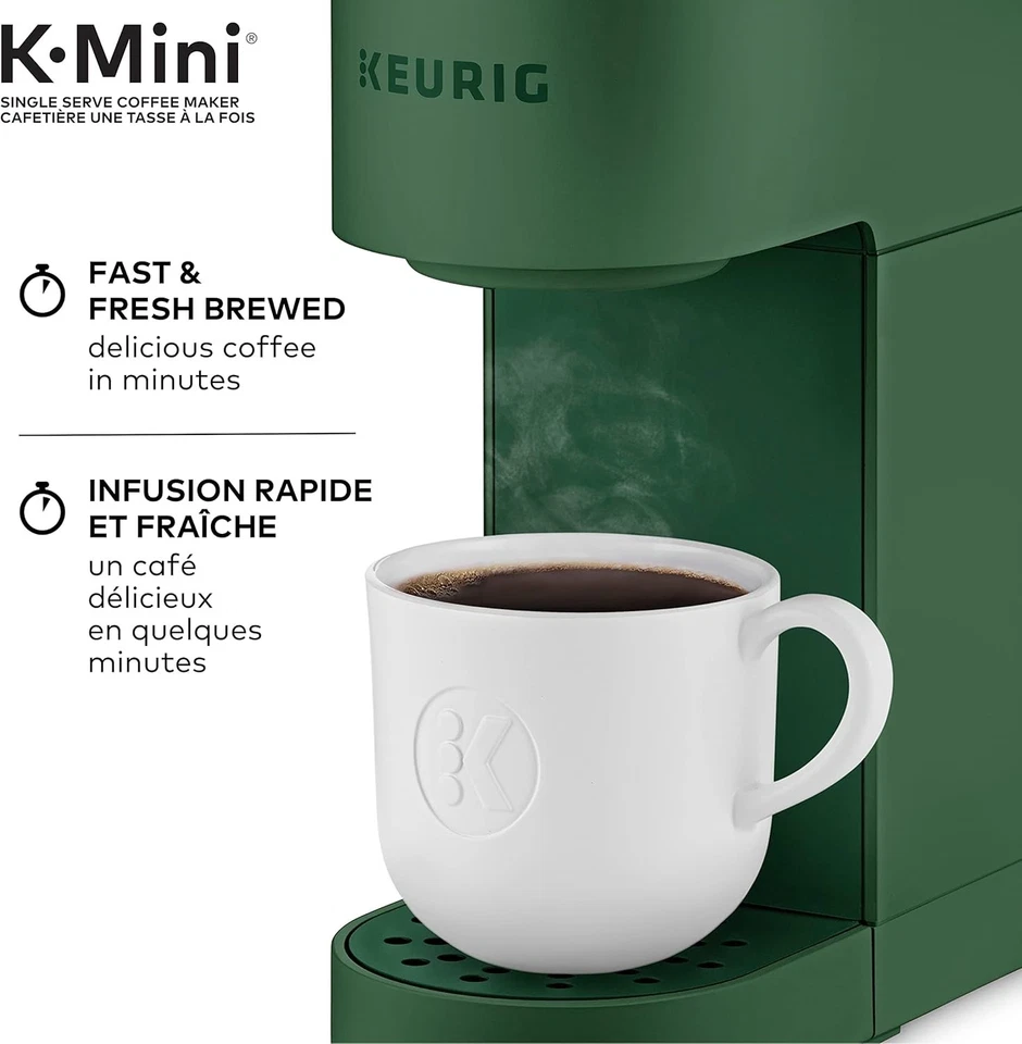 Keurig K-Mini Single Serve K-Cup Pod Coffee Maker, Evergreen - Image 4 of 4