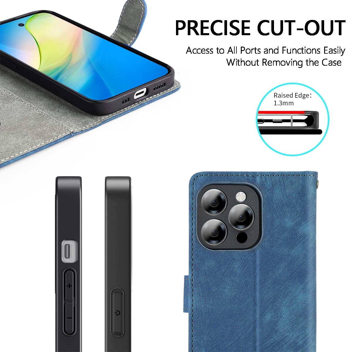 Étui Cuir TCL NxtPaper 11 Coque Antichoc RFID avec Support Multi-Angle Intégré - 3