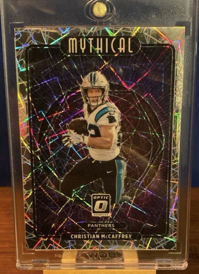 2021 Panini Donruss Optic Christian McCaffrey Mythical MY-11 Panthers/49ers RARE